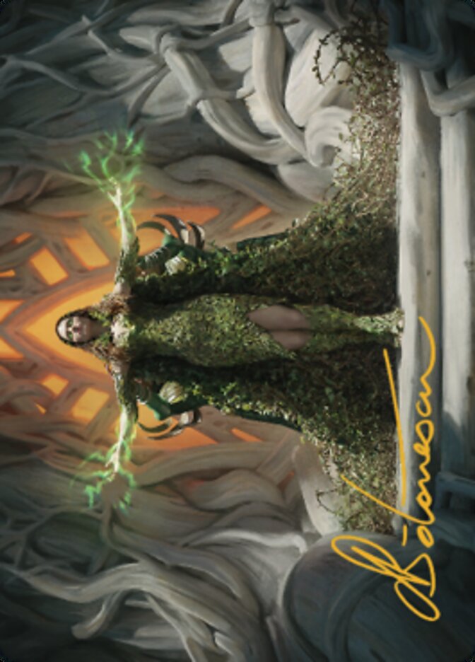 Titania, Voice of Gaea Art Card (Gold-Stamped Signature) [The Brothers' War Art Series] | Chromatic Games