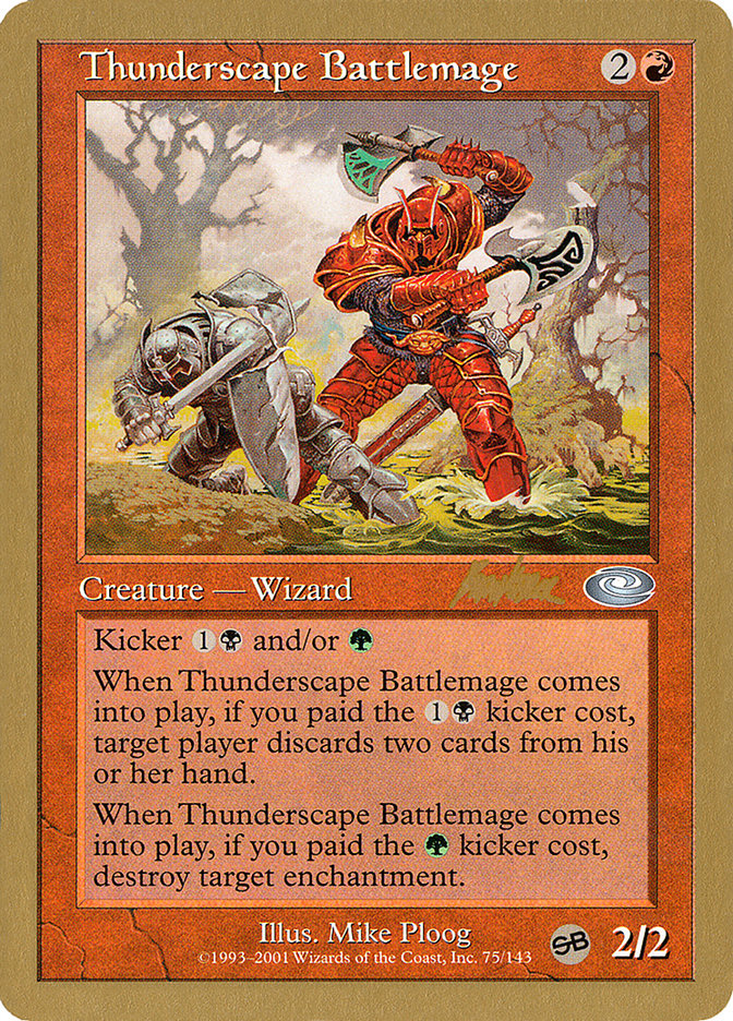 Thunderscape Battlemage (Brian Kibler) (SB) [World Championship Decks 2002] | Chromatic Games