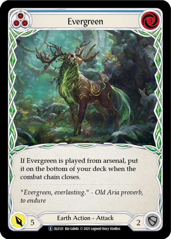 Evergreen (Blue) [U-ELE121] (Tales of Aria Unlimited)  Unlimited Rainbow Foil | Chromatic Games