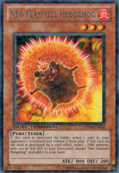 Neo Flamvell Hedgehog [DT04-EN062] Rare | Chromatic Games