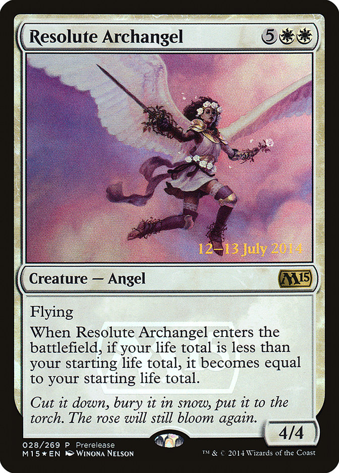 Resolute Archangel [Magic 2015 Prerelease Promos] | Chromatic Games