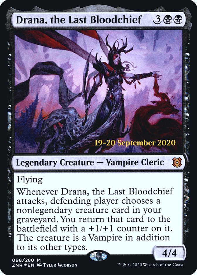 Drana, the Last Bloodchief [Zendikar Rising Prerelease Promos] | Chromatic Games