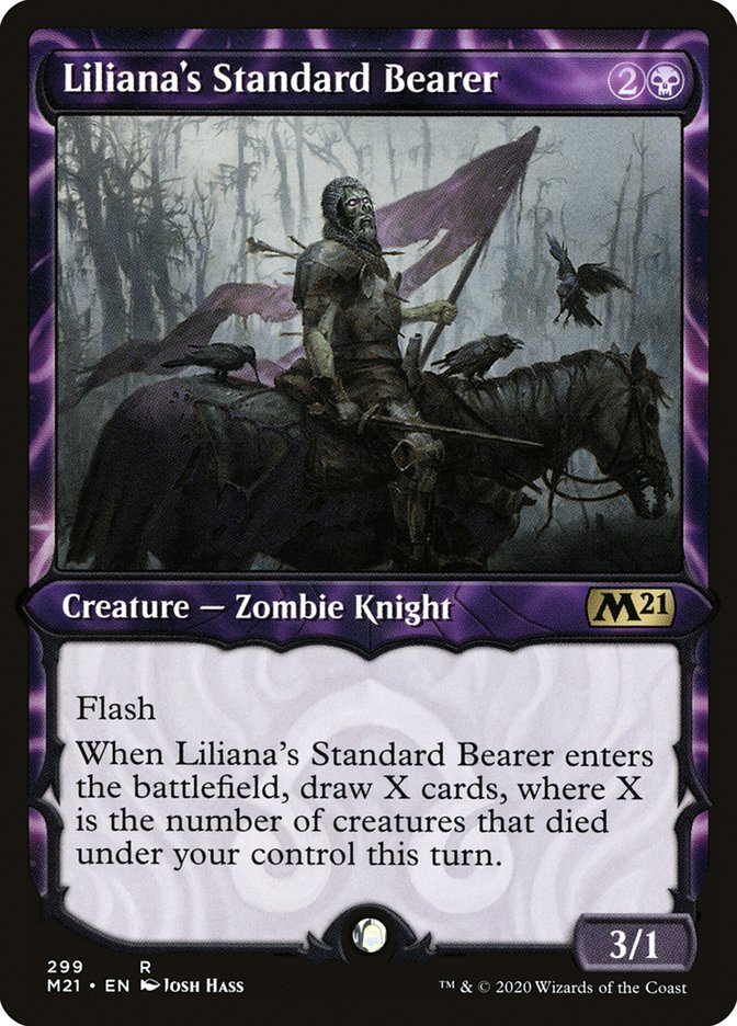 Liliana's Standard Bearer (Showcase) [Core Set 2021] | Chromatic Games