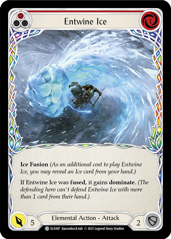 Entwine Ice (Red) [ELE097] (Tales of Aria)  1st Edition Rainbow Foil | Chromatic Games