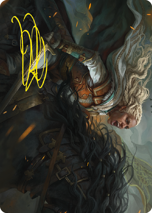 Eowyn, Fearless Knight Art Card (Gold-Stamped Signature) [The Lord of the Rings: Tales of Middle-earth Art Series] | Chromatic Games