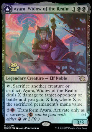 Ayara, Widow of the Realm // Ayara, Furnace Queen [March of the Machine Prerelease Promos] | Chromatic Games