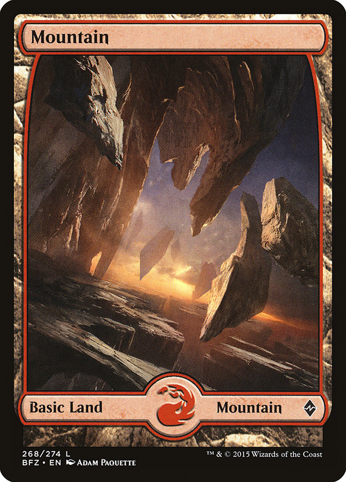 Mountain (268) (Full Art) [Battle for Zendikar] | Chromatic Games
