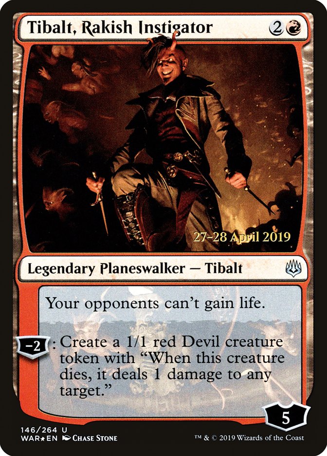 Tibalt, Rakish Instigator [War of the Spark Prerelease Promos] | Chromatic Games