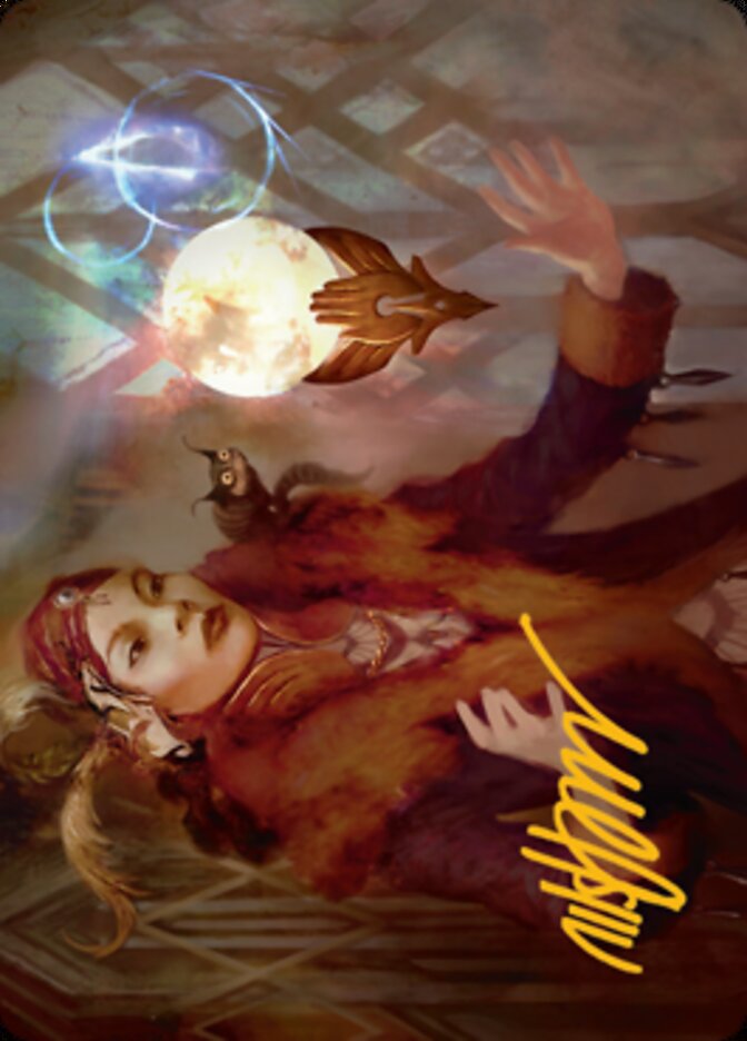 Misfortune Teller Art Card (Gold-Stamped Signature) [Streets of New Capenna Art Series] | Chromatic Games