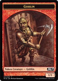 Goblin // Thopter Double-Sided Token (Game Night) [Core Set 2019 Tokens] | Chromatic Games