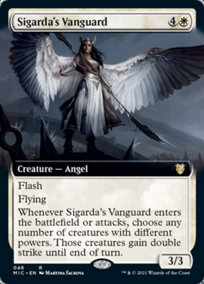 Sigarda's Vanguard (Extended Art) [Innistrad: Midnight Hunt Commander] | Chromatic Games