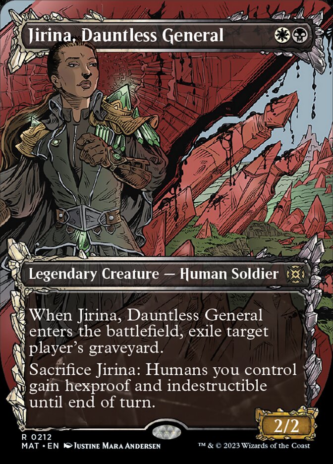 Jirina, Dauntless General (Showcase Halo Foil) [March of the Machine: The Aftermath] | Chromatic Games