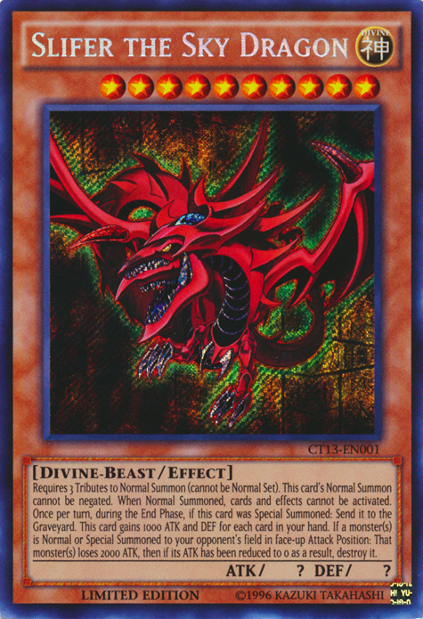 Slifer the Sky Dragon [CT13-EN001] Secret Rare | Chromatic Games