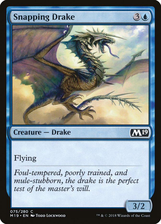 Snapping Drake [Core Set 2019] | Chromatic Games