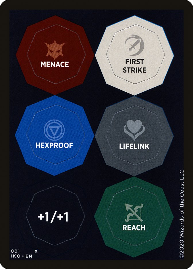 Punch Card Token (001 // 002) - Thick Stock [Ikoria: Lair of Behemoths Tokens] | Chromatic Games