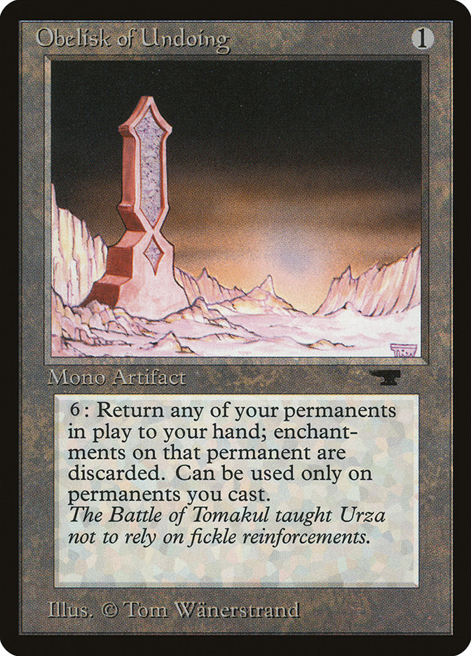 Obelisk of Undoing [Antiquities] | Chromatic Games