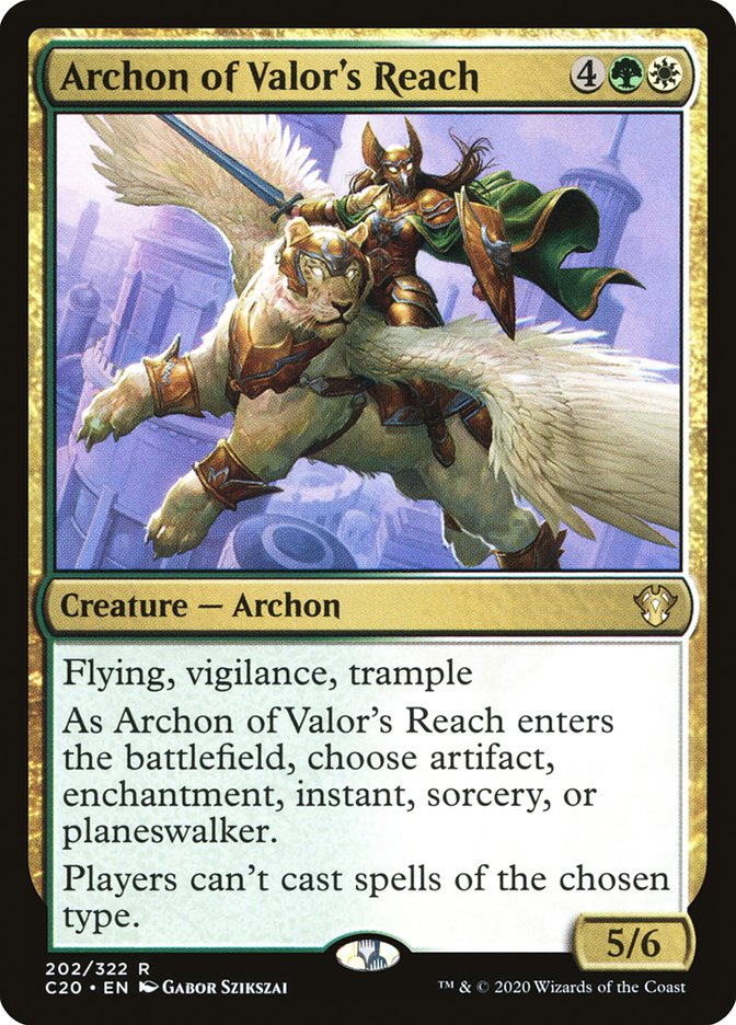 Archon of Valor's Reach [Commander 2020] | Chromatic Games