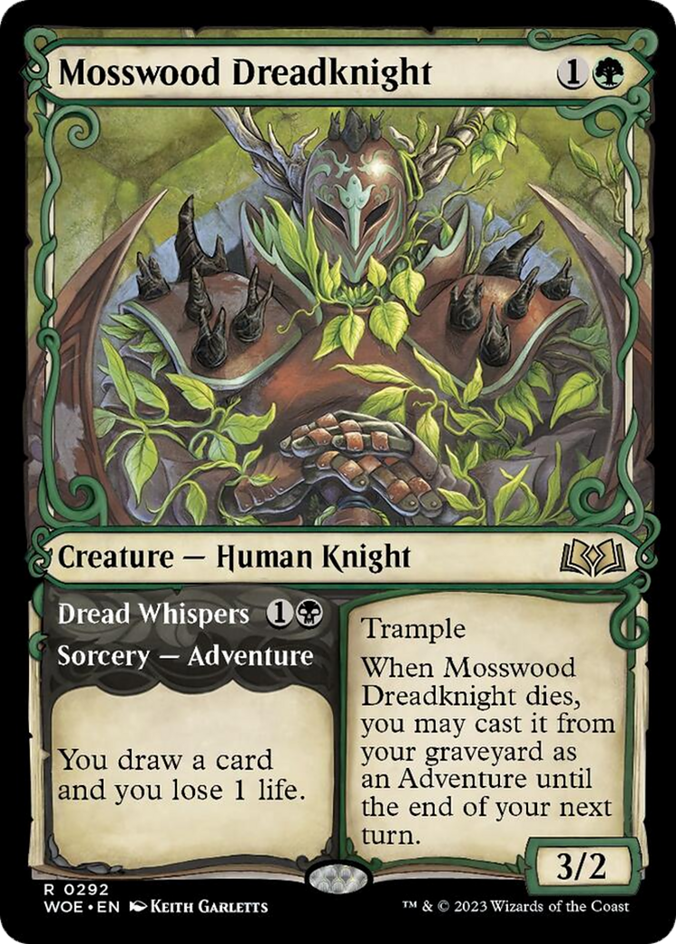 Mosswood Dreadknight // Dread Whispers (Showcase) [Wilds of Eldraine] | Chromatic Games