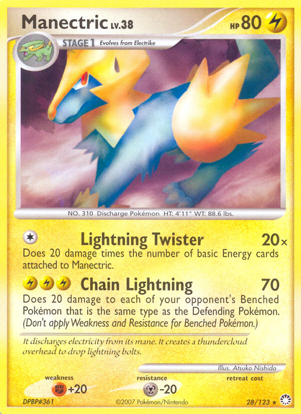 Manectric (28/123) [Diamond & Pearl: Mysterious Treasures] | Chromatic Games