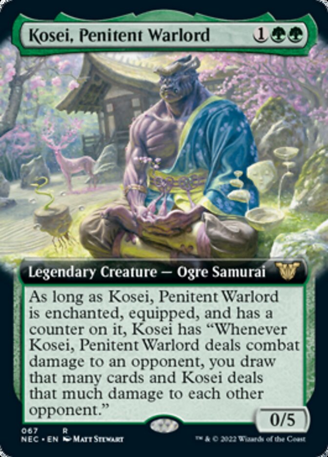 Kosei, Penitent Warlord (Extended Art) [Kamigawa: Neon Dynasty Commander] | Chromatic Games