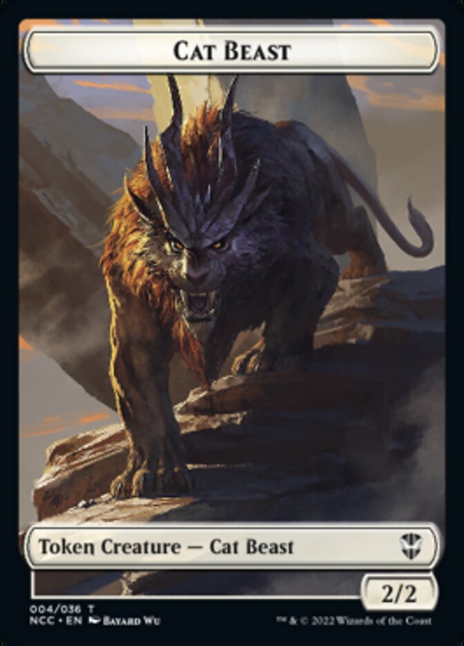 Soldier (09) // Cat Beast Double-Sided Token [Streets of New Capenna Commander Tokens] | Chromatic Games