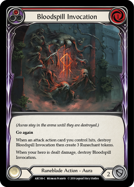 Bloodspill Invocation (Red) [ARC106-C] (Arcane Rising)  1st Edition Rainbow Foil | Chromatic Games