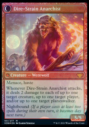 Volatile Arsonist // Dire-Strain Anarchist [Innistrad: Crimson Vow Prerelease Promos] | Chromatic Games