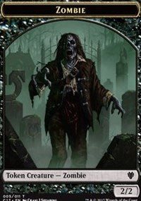 Zombie // Gold Double-Sided Token [Commander 2017 Tokens] | Chromatic Games