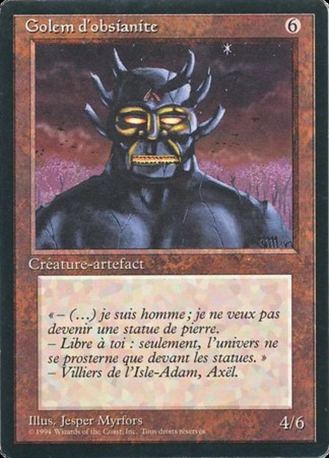 Obsianus Golem [Foreign Black Border] | Chromatic Games