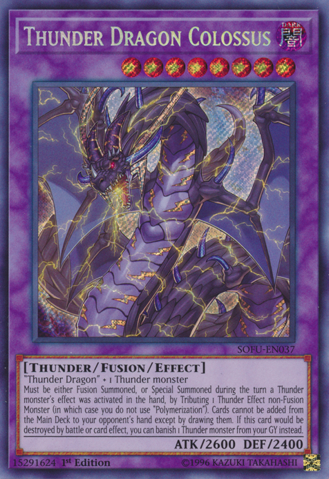 Thunder Dragon Colossus [SOFU-EN037] Secret Rare | Chromatic Games