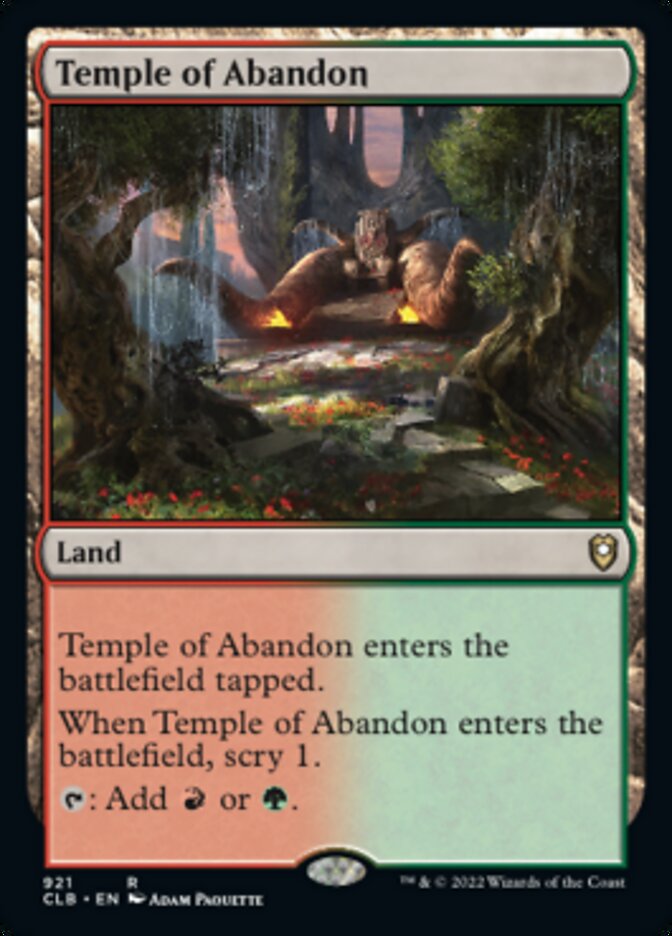 Temple of Abandon [Commander Legends: Battle for Baldur's Gate] | Chromatic Games