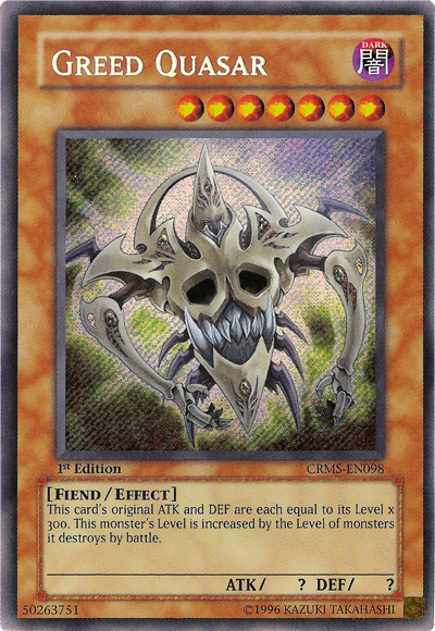 Greed Quasar [CRMS-EN098] Secret Rare | Chromatic Games