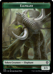 Human Soldier // Elephant Double-Sided Token [Phyrexia: All Will Be One Commander Tokens] | Chromatic Games