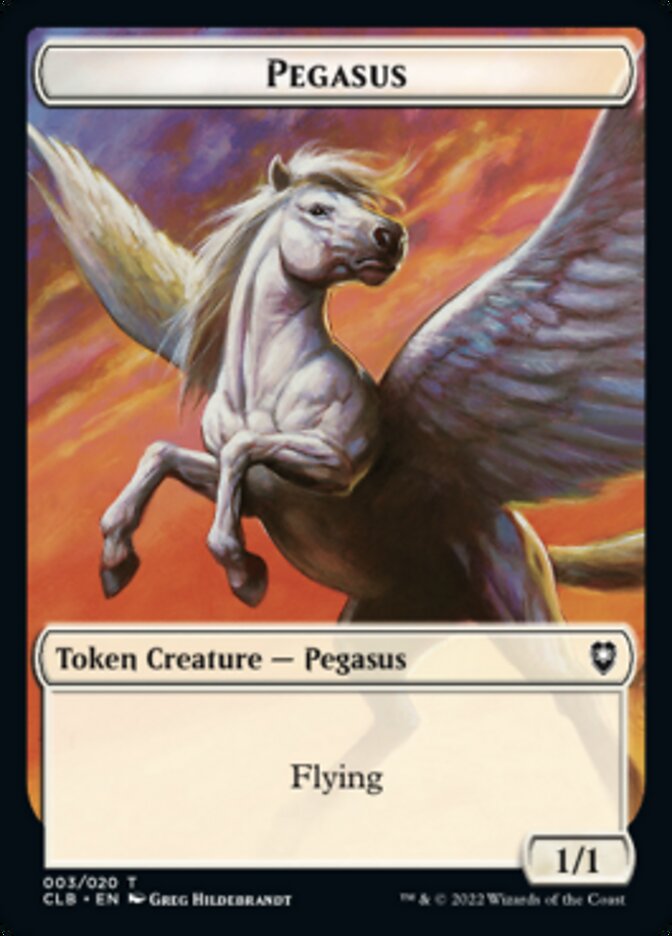 Pegasus Token [Commander Legends: Battle for Baldur's Gate Tokens] | Chromatic Games