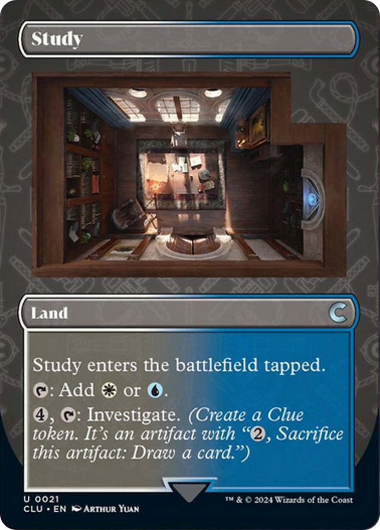 Study (Borderless) [Ravnica: Clue Edition] | Chromatic Games