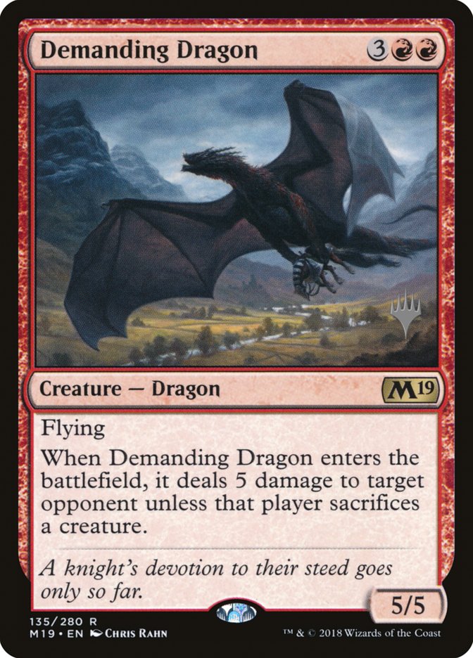 Demanding Dragon (Promo Pack) [Core Set 2019 Promos] | Chromatic Games