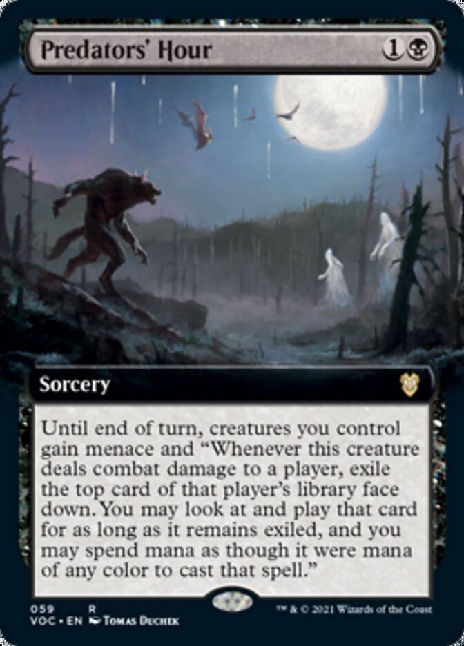 Predators' Hour (Extended Art) [Innistrad: Crimson Vow Commander] | Chromatic Games