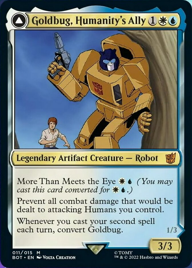 Goldbug, Humanity's Ally // Goldbug, Scrappy Scout [Transformers] | Chromatic Games