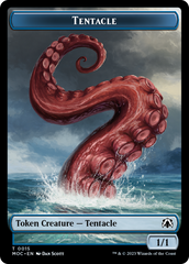 Tentacle // Human (26) Double-Sided Token [March of the Machine Commander Tokens] | Chromatic Games