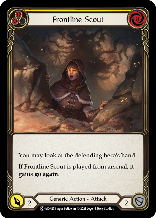 Frontline Scout (Yellow) [U-MON273-RF] (Monarch Unlimited)  Unlimited Rainbow Foil | Chromatic Games
