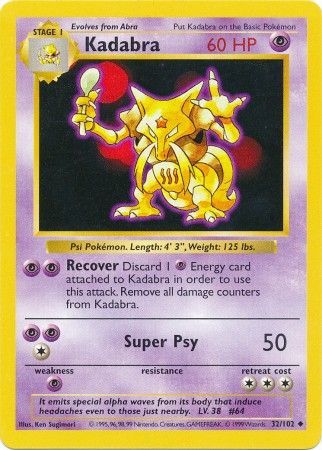 Kadabra [Base Set (Shadowless)] | Chromatic Games