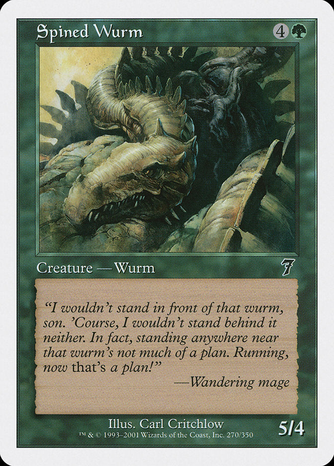 Spined Wurm [Seventh Edition] | Chromatic Games