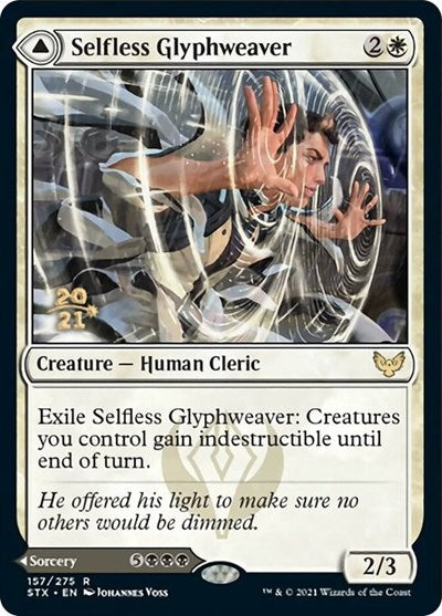 Selfless Glyphweaver // Deadly Vanity [Strixhaven: School of Mages Prerelease Promos] | Chromatic Games