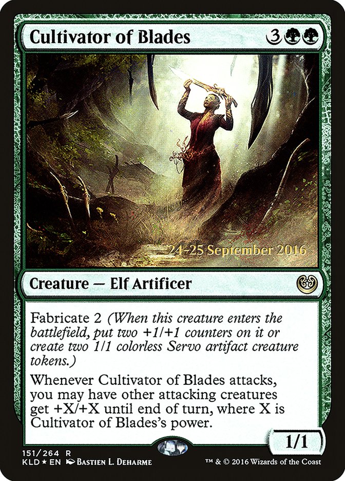 Cultivator of Blades [Kaladesh Prerelease Promos] | Chromatic Games