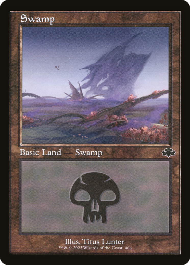 Swamp (406) (Retro) [Dominaria Remastered] | Chromatic Games