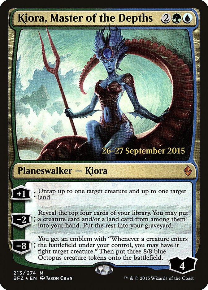 Kiora, Master of the Depths [Battle for Zendikar Prerelease Promos] | Chromatic Games