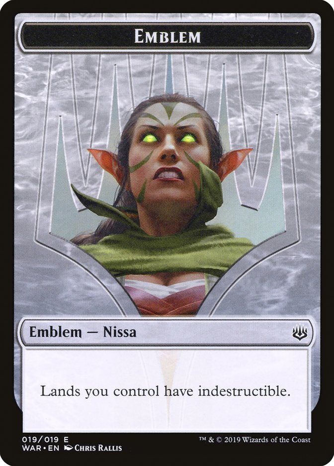 Nissa, Who Shakes the World Emblem [War of the Spark Tokens] | Chromatic Games