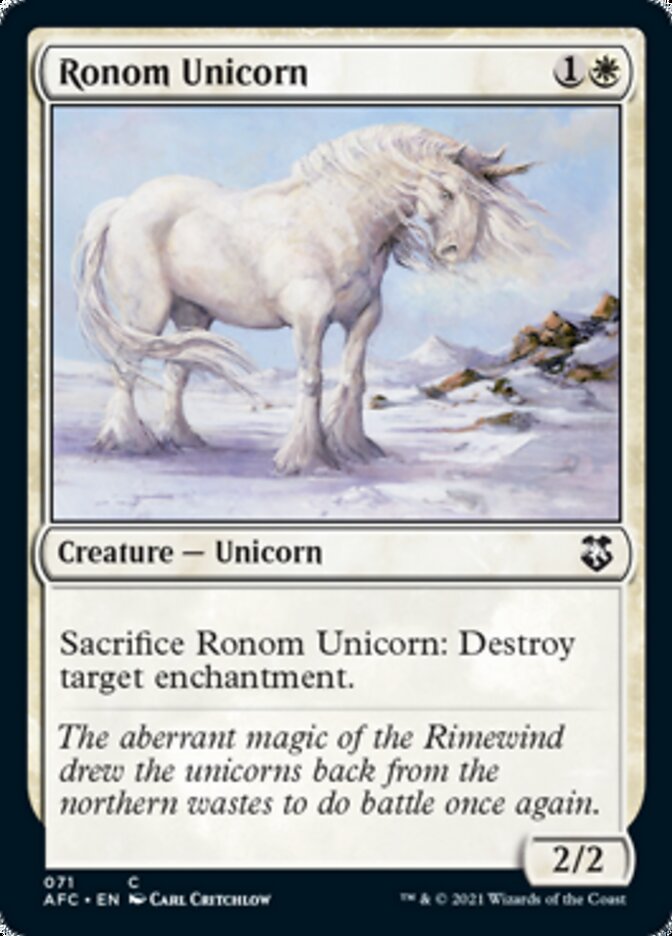 Ronom Unicorn [Dungeons & Dragons: Adventures in the Forgotten Realms Commander] | Chromatic Games