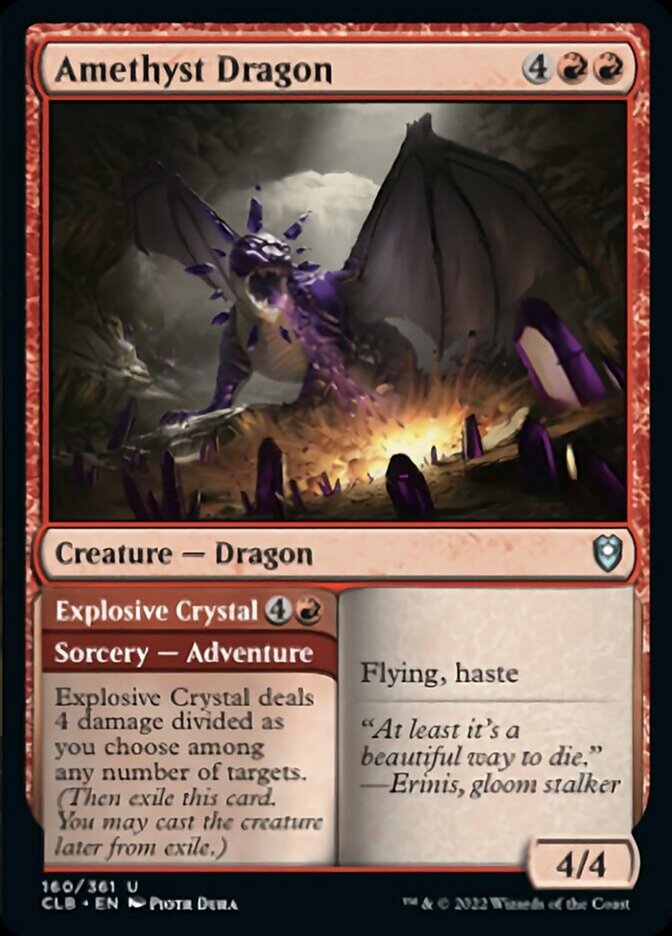 Amethyst Dragon // Explosive Crystal [Commander Legends: Battle for Baldur's Gate] | Chromatic Games