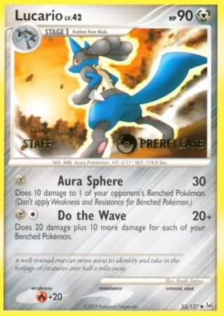 Lucario (53/127) (Staff Prerelease Promo) [Diamond & Pearl: Black Star Promos] | Chromatic Games